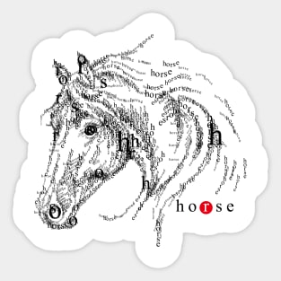 Font illustration "horse" Sticker